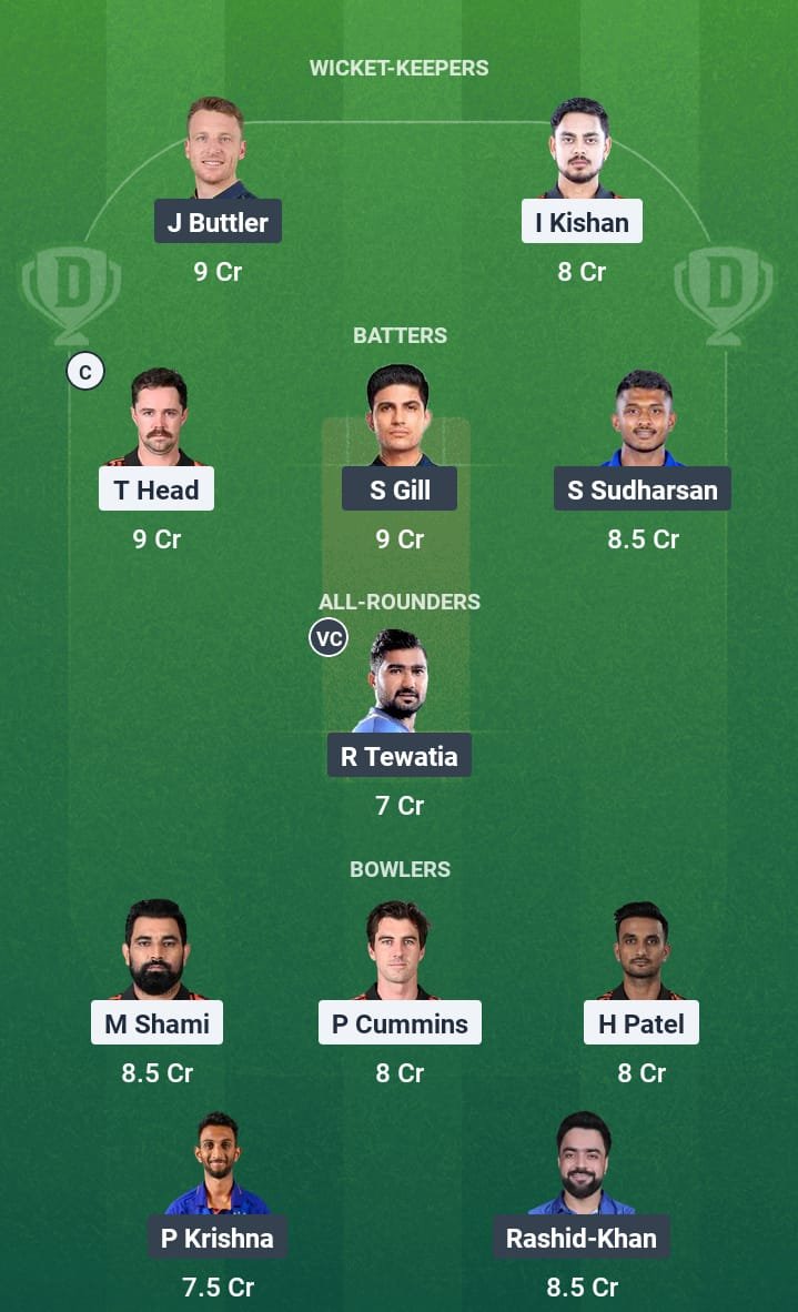 SRH vs GT Dream11 Team